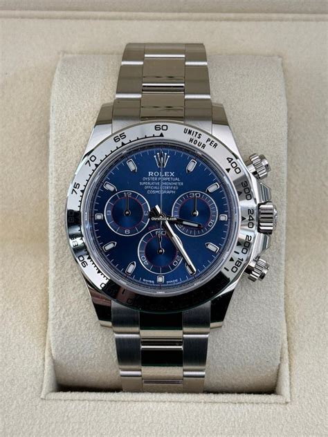 rolex daytona oro bianco quadrante blu|Nuovi Rolex Daytona oro bianco .